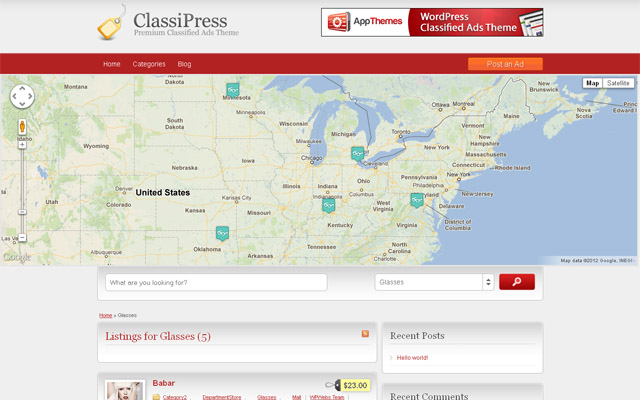MapPress Listing Page Map