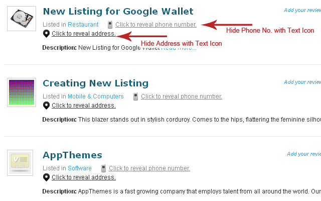 Category Page Listings