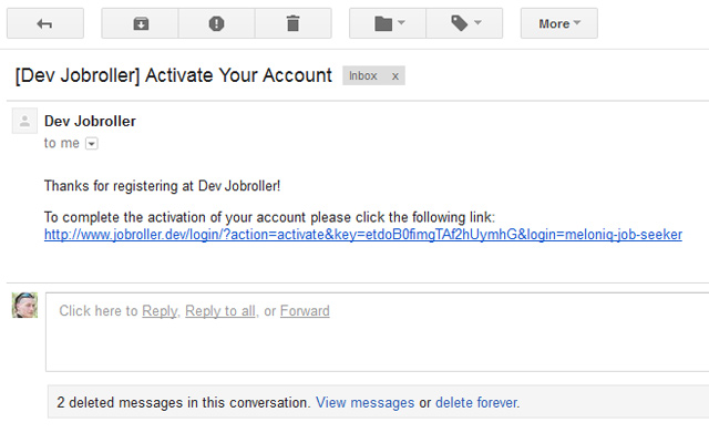 Activate account email