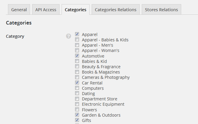 Filter by Categories